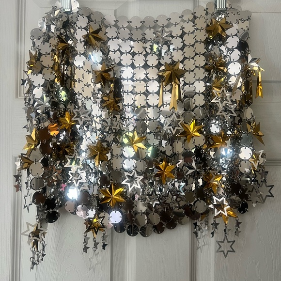 Paco Rabanne Dresses & Skirts - Silver and Gold Star Sequin skirt